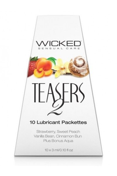 Набор из 10 вкусовых лубрикантов Wicked Teasers 2