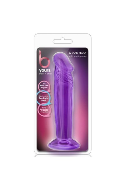 Фиолетовый анальный фаллоимитатор Sweet N Small 6 Inch Dildo With Suction Cup - 16,5 см.