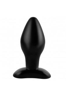 Черная анальная пробка среднего размера Large Silicone Plug - 13 см.