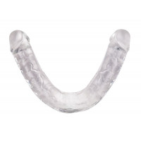 Прозрачный двусторонний фаллоимитатор Infinity - 33,5 см.