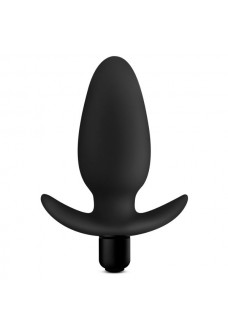 Черная анальная вибропробка Silicone Saddle Plug - 12,1 см.