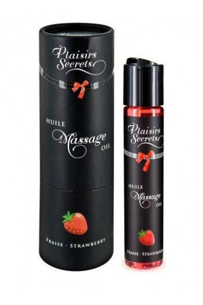 Массажное масло с ароматом клубники Huile de Massage Gourmande Fraise des Bois - 59 мл.