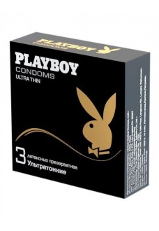 Ультратонкие презервативы Playboy Ultra Thin - 3 шт.