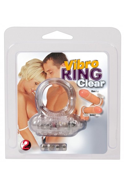 Прозрачное эрекционное виброкольцо Vibro Ring Clear