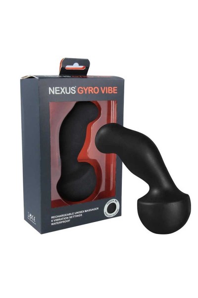 Черный универсальный вибромассажер NEXUS GyroVibe - 15 см.