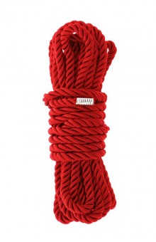 Красная веревка для шибари DELUXE BONDAGE ROPE - 5 м.