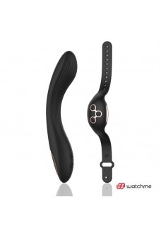 Черно-золотой вибратор с пультом-часами Anne s Desire Curve G-Spot Vibe Wireless Watchme - 20,5 см.