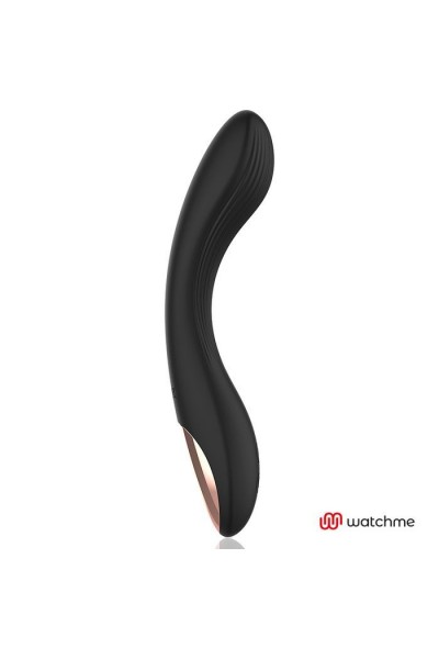 Черно-золотой вибратор с пультом-часами Anne s Desire Curve G-Spot Vibe Wireless Watchme - 20,5 см.