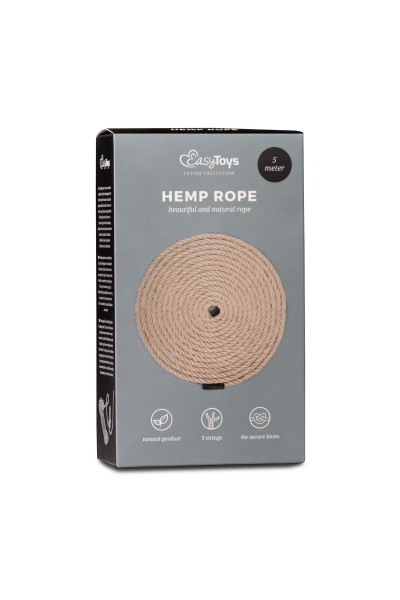 Пеньковая веревка для связывания Hemp Rope - 5 м.