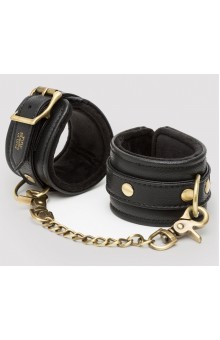 Черные наручники Bound to You Faux Leather Wrist Cuffs