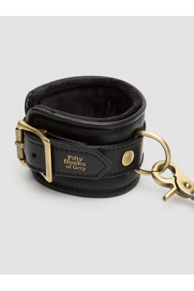 Черные наручники Bound to You Faux Leather Wrist Cuffs