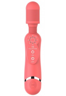 Розовый универсальный массажер Silicone Massage Wand - 20 см.