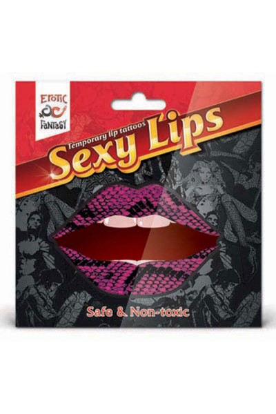 Lip Tattoo Фиолетовая змея