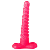 Спиралевидный гелевый плаг розового цвета - 15 см.