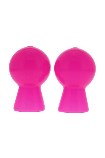 Розовые вакуумные помпы для сосков NIPPLE SUCKER PAIR IN SHINY PINK