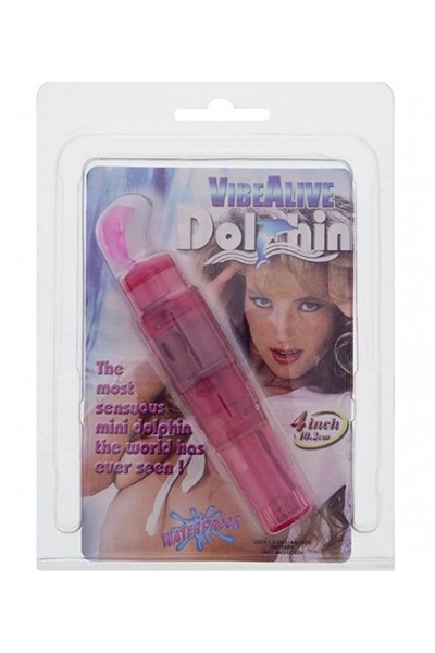 Розовая виброракета VIBE ALIVE DOLPHIN MINI MASSAGER