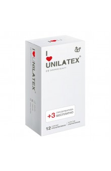 Ультратонкие презервативы Unilatex Ultra Thin - 12 шт. + 3 шт. в подарок