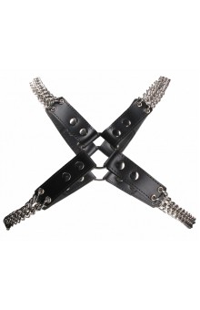 Черная мужская портупея Chain And Chain Harness