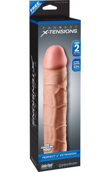 Телесная насадка Fantasy X-tensions Perfect 2  Extension - 20,3 см.