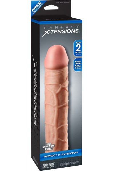 Телесная насадка Fantasy X-tensions Perfect 2  Extension - 20,3 см.