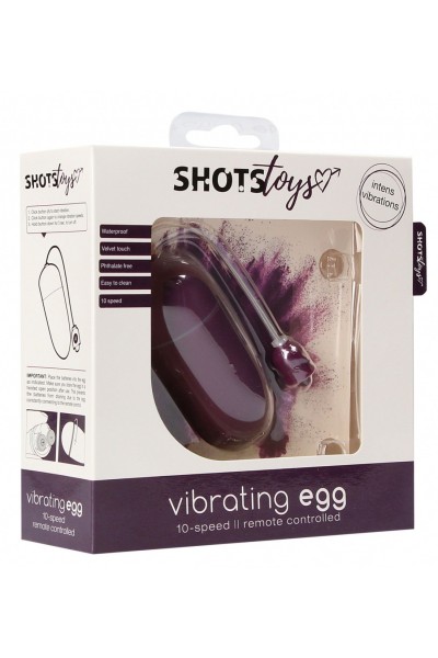 Фиолетовое гладкое виброяйцо Vibrating Egg - 8 см.