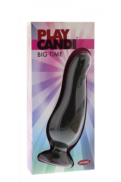 Черная анальная пробка PLAY CANDI BIG TIME MEDIUM BLACK - 12,5 см.