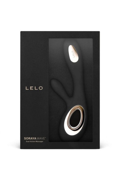 Черный вибратор-кролик Lelo Soraya Wave - 21,8 см.