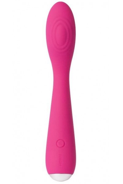 Ярко-розовый G-стимулятор IRIS Clitoral   G-spot Vibrator - 18 см.