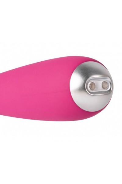 Ярко-розовый G-стимулятор IRIS Clitoral   G-spot Vibrator - 18 см.