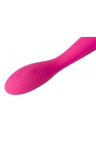 Ярко-розовый G-стимулятор IRIS Clitoral   G-spot Vibrator - 18 см.