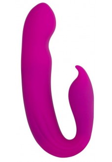 Розовый вибратор G-Spot Dual Stimulator with Rolling Ball - 17,1 см.