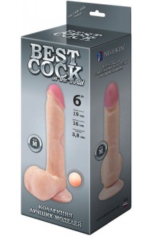 Телесный фаллоимитатор на присоске BEST COCK 6 - 19 см.