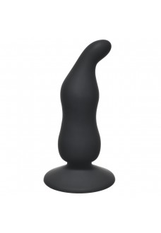 Чёрная анальная пробка Waved Anal Plug Black - 11 см.