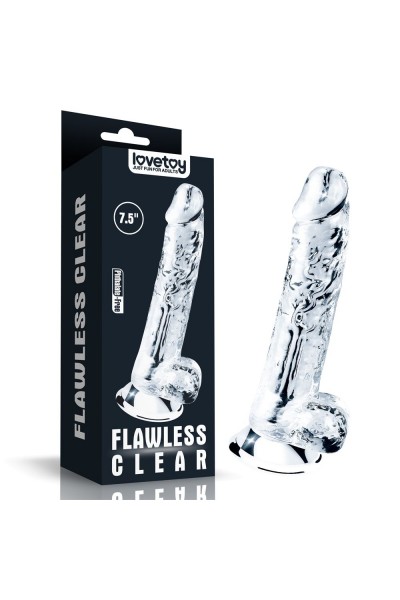 Прозрачный фаллоимитатор Flawless Clear Dildo 7.5 - 19 см.