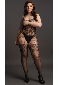 Ажурный кэтсьюит Lace and Fishnet Bodystocking