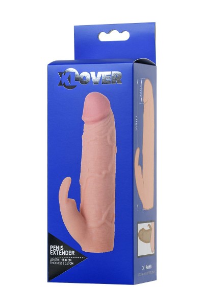 Телесная насадка Toyfa XLover для увеличения размера - 16,8 см.