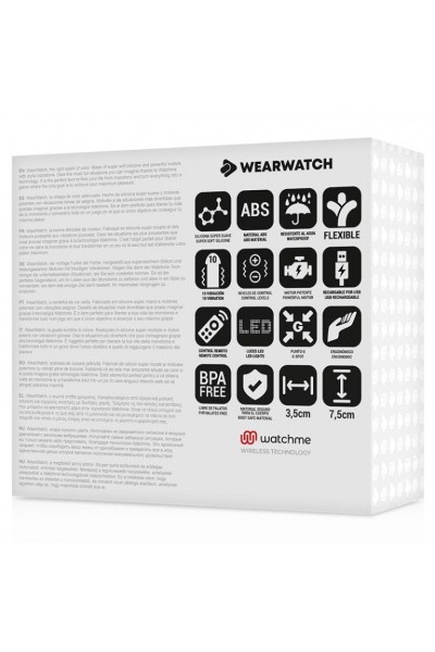 Розовое виброяйцо с черным пультом-часами Wearwatch Egg Wireless Watchme