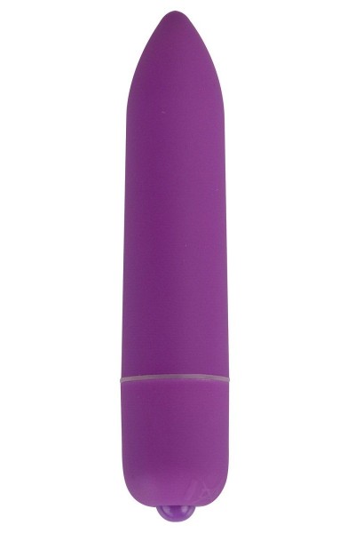 Фиолетовая удлинённая вибропуля Power Bullet Purple - 8,3 см.