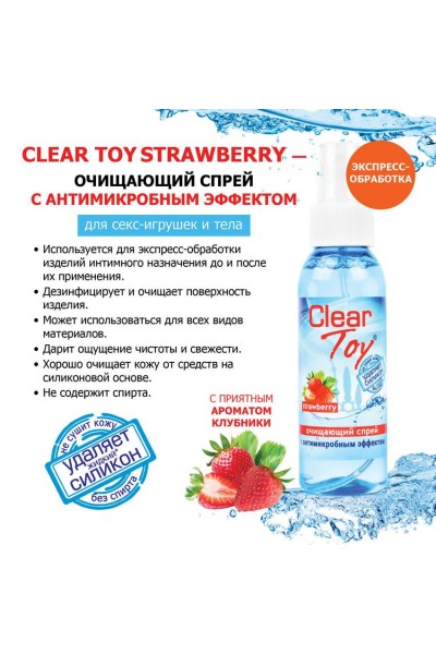 Очищающий спрей для игрушек CLEAR TOY Strawberry - 100 мл.