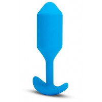 Голубая вибропробка для ношения B-vibe Snug Plug 3 - 12,4 см.