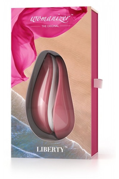 Розовый бесконтактный клиторальный стимулятор Womanizer Liberty