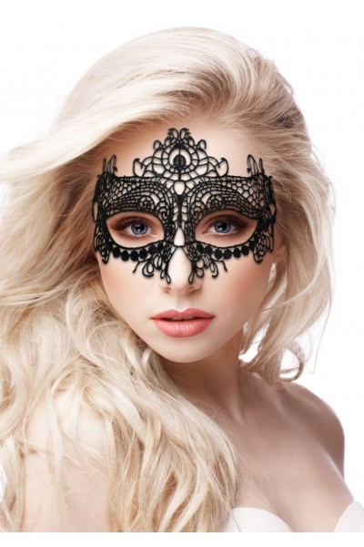 Черная кружевная маска на глаза Queen Black Lace Mask