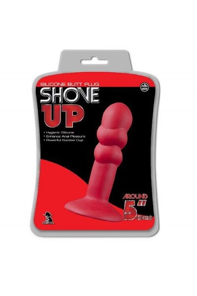 Красная анальная пробка SHOVE UP 5INCH SILICONE BUTT PLUG RED - 12,7 см.