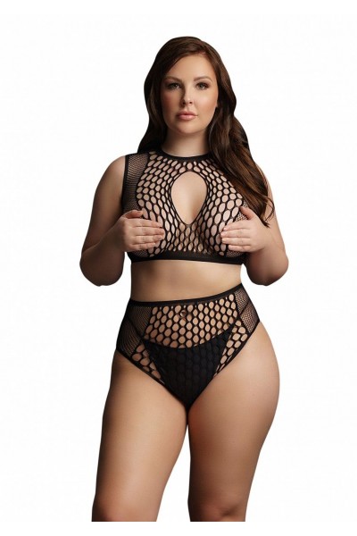 Эротический комплект Duo Net Key-Hole Bra Set