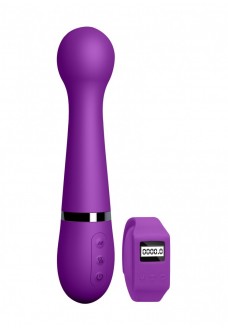 Фиолетовый вибромассажер Kegel Wand - 18,5 см.