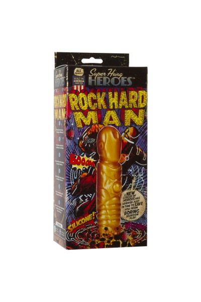 Фаллоимитатор Железного Человека SUPER HUNG HEROES Rock Hard Man - 20 см.