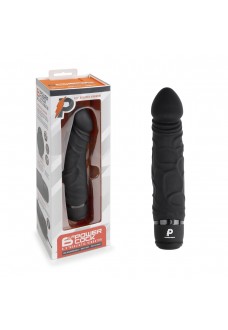 Черный вибратор-реалистик 6.5  Girthy Realistic Vibrator - 19 см.