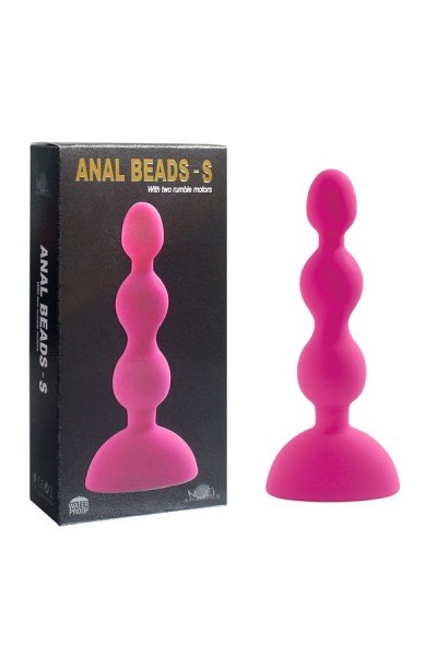 Розовый анальный вибростимулятор Anal Beads S - 14,5 см.