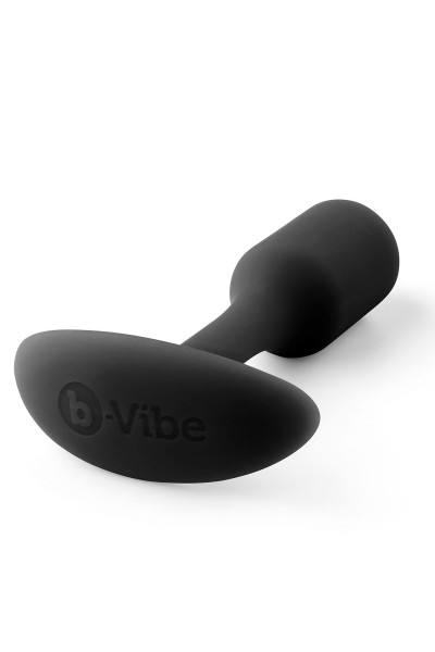 Чёрная пробка для ношения B-vibe Snug Plug 1 - 9,4 см.