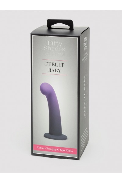 Фиолетовый, меняющий цвет фаллоимитатор Feel It Baby Colour-Changing Silicone G-Spot Dildo - 17,8 см.